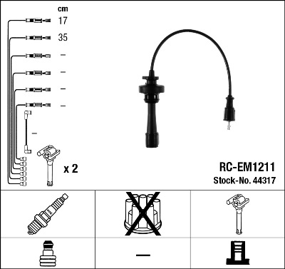 NGK NGKRC-EM1211 gyújtókábel készlet