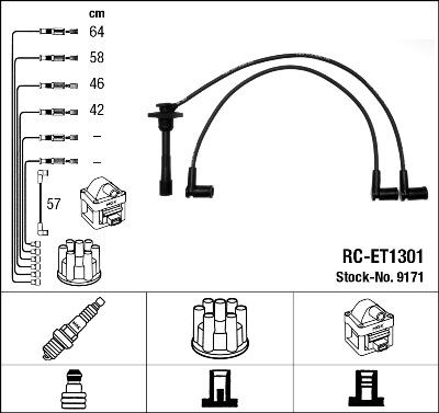 NGK NGKRC-ET1301 gyújtókábel készlet