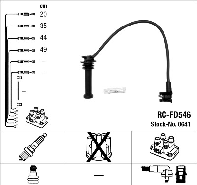 NGK RC-FD546 Gyújtókábel készlet, gyertyakábel szett