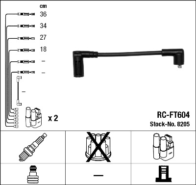 NGK RC-FT604 Gyújtókábel készlet