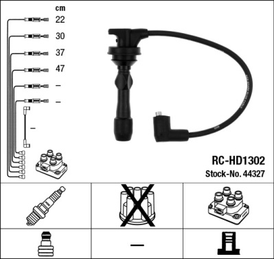 NGK RC-HD1302 Gyujtokabel keszlet