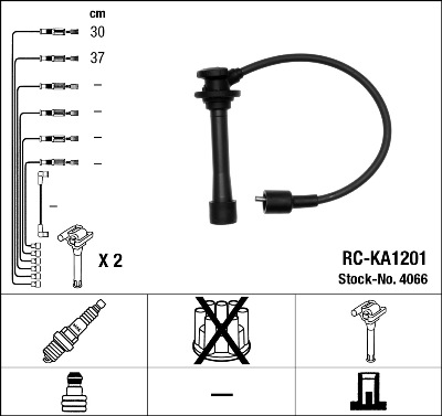 NGK NGKRC-KA1201 gyújtókábel készlet