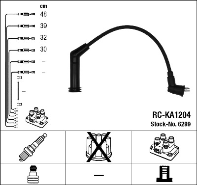 NGK NGKRC-KA1204 gyújtókábel készlet