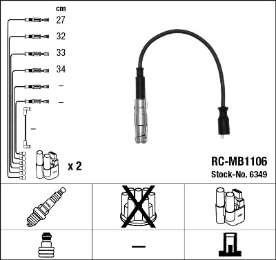 NGK NGKRC-MB1106 gyújtókábel készlet