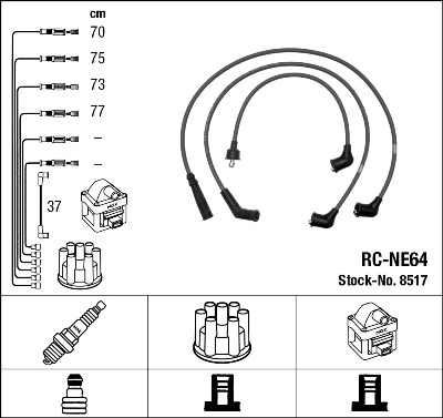 NGK NGKRC-NE64 gyújtókábel készlet