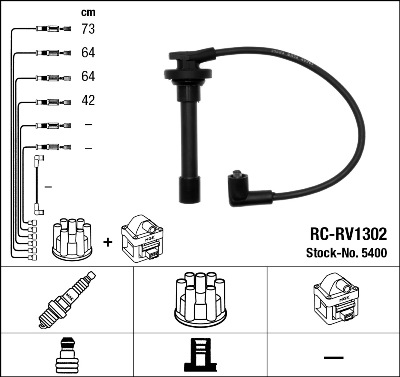 NGK RC-RV1302 Gyújtókábel készlet, gyertyakábel szett