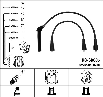 NGK NGKRC-SB605 gyújtókábel készlet