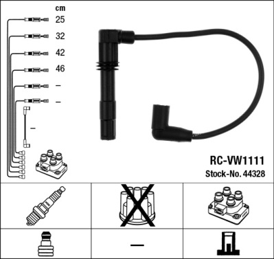 NGK RC-VW1111 Gyújtókábel készlet, gyertyakábel szett