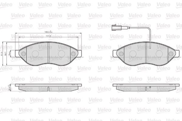 VALEO VAL872468 Fékbetét