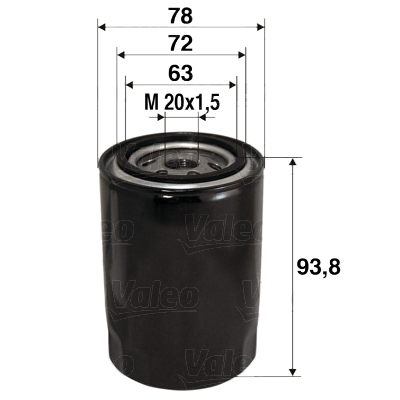 VALEO VAL586080 olajszűrő