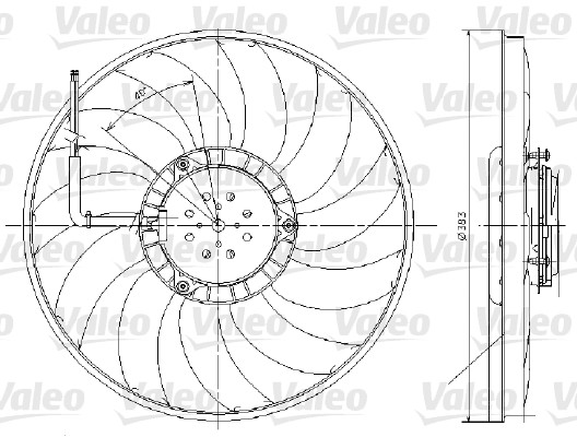VALEO 696017V Ventillátor, hűtőventillátor, ventillátor motor hűtőrendszerhez