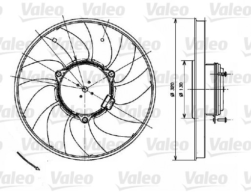 VALEO VAL 696083 Ventillátor, hűtőventillátor, ventillátor motor hűtőrendszerhez