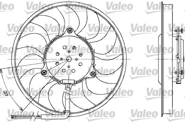 VALEO 698611V Ventillátor, hűtőventillátor, ventillátor motor hűtőrendszerhez