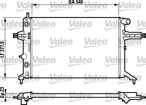 VALEO VAL 732724 Vízhűtő