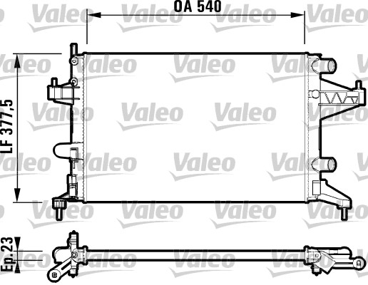 VALEO VAL732825 Vízhűtő