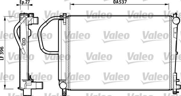 VALEO VAL732883 Vízhűtő