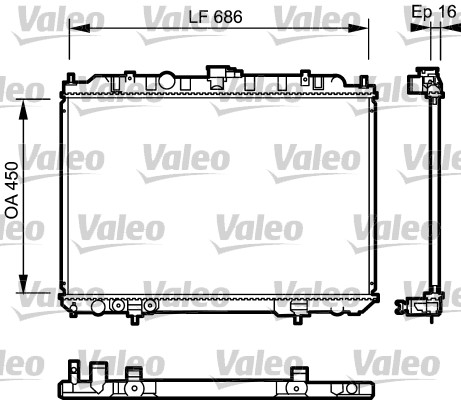 VALEO VAL735064 hűtő, motorhűtés