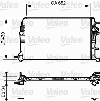 VALEO VAL735181 hűtő, motorhűtés