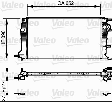 VALEO 735182 Hűtőalkatrész