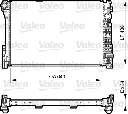 VALEO VAL 735292 Vízhűtő