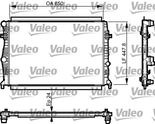 VALEO VAL735556 hűtő, motorhűtés