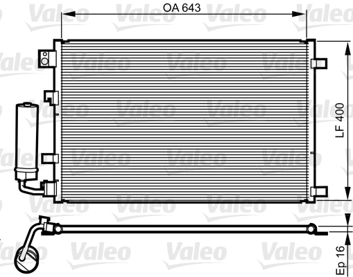 VALEO VAL814008 Klímakondenzátor, klímahűtő