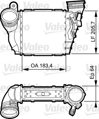 VALEO VAL 817557 Intercooler, töltőlevegő hűtő