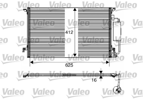 VALEO VAL817712 kondenzátor, klíma