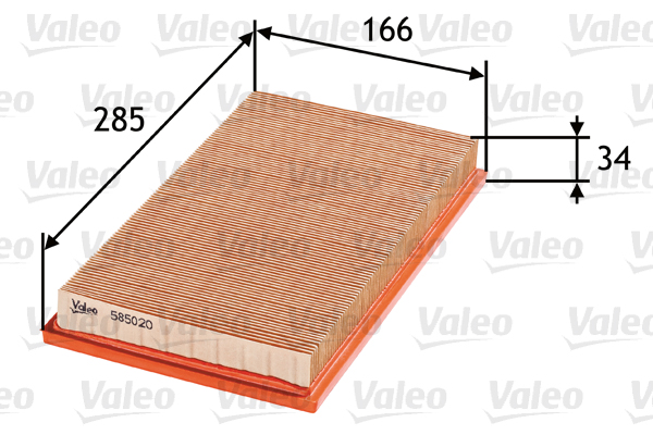VALEO VAL585020 Levegőszűrő, légszűrő