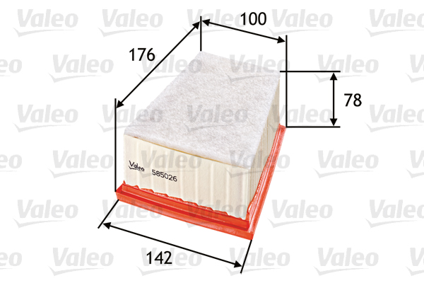 VALEO VAL585026 Levegőszűrő, légszűrő