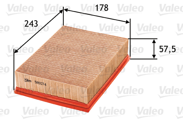 VALEO VAL 585074 1010102 LÉGSZŰRŐ