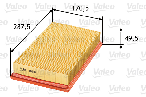 VALEO VAL585117 légszűrő