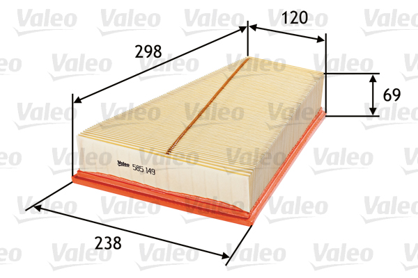 VALEO VAL585149 Levegőszűrő, légszűrő