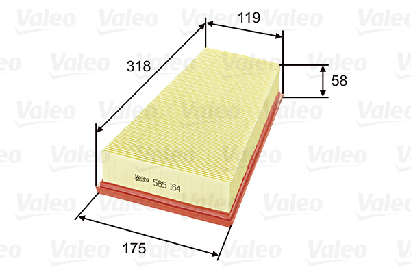 VALEO VAL585164 légszűrő