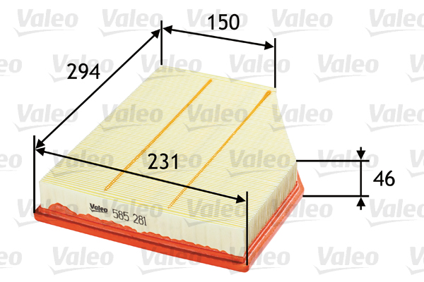 VALEO VAL585281 légszűrő