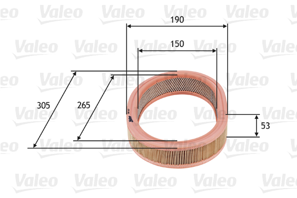 VALEO VAL585627 Levegőszűrő, légszűrő