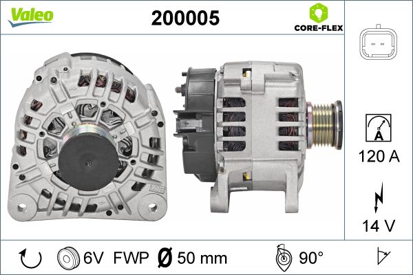 VALEO VAL200005 ALTERNATOR MITSUBISHI REGENEROWANY