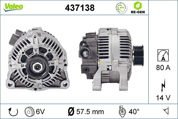 VALEO VAL437138 generátor