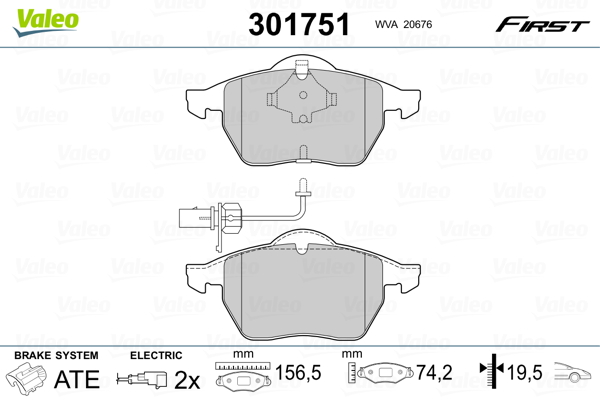 VALEO VAL301751 Fékbetét