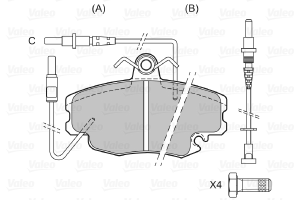 VALEO VAL598002 Fékbetét