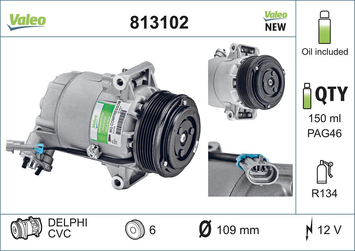 VALEO VAL813102 kompresszor, klíma