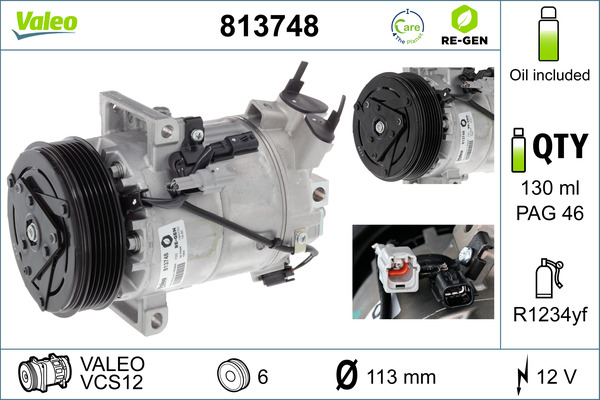 VALEO VAL813748 kompresszor, klíma