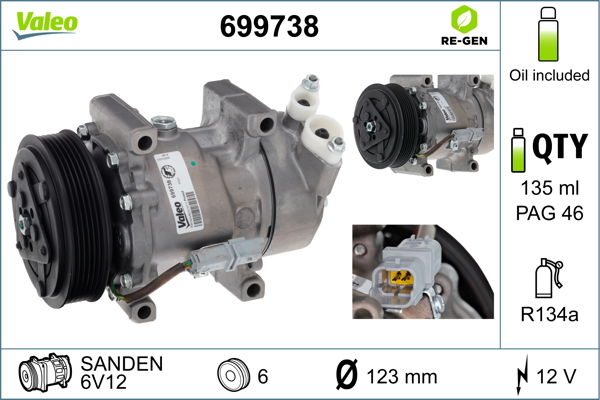 VALEO 699738V Klímakompresszor