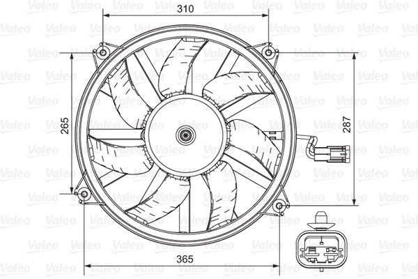 VALEO 696850 Ventillátor, hűtőventillátor, ventillátor motor hűtőrendszerhez