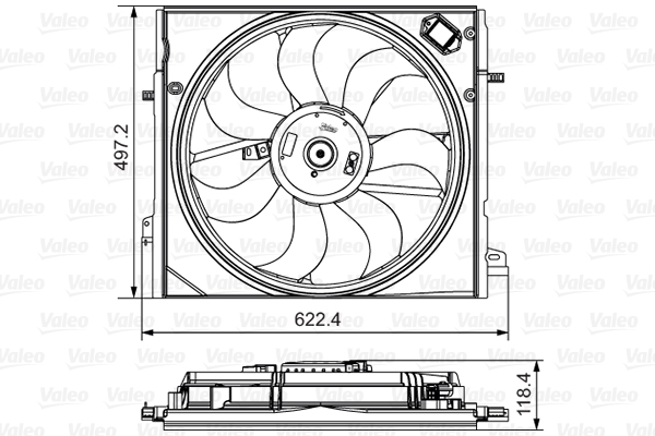 VALEO VAL698582 ventillátor, motorhűtés