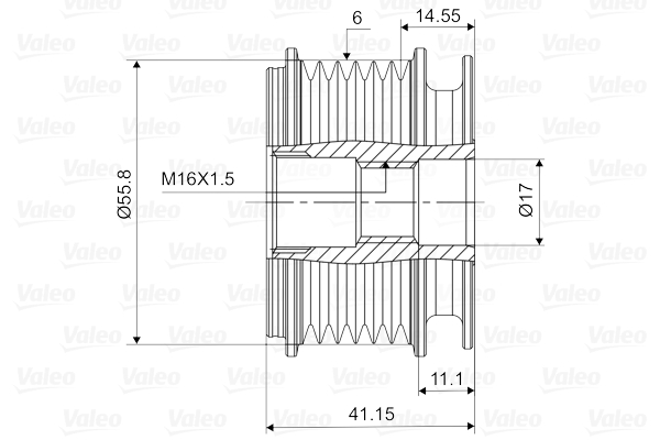 VALEO 1002712905 588001 - generátor szabadonfutó