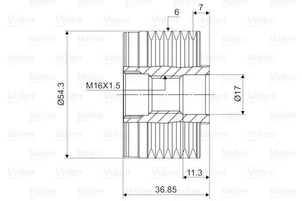 VALEO 1002709176 588017 - generátor szabadonfutó