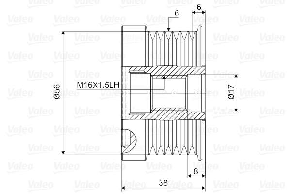 VALEO 1002775312 588022 - generátor szabadonfutó