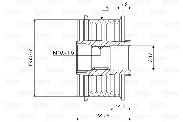 VALEO 1002716212 588028 - generátor szabadonfutó