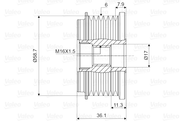 VALEO 1002711461 588033 - generátor szabadonfutó